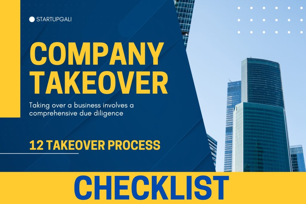 CHECKLIST FOR TAKEOVER